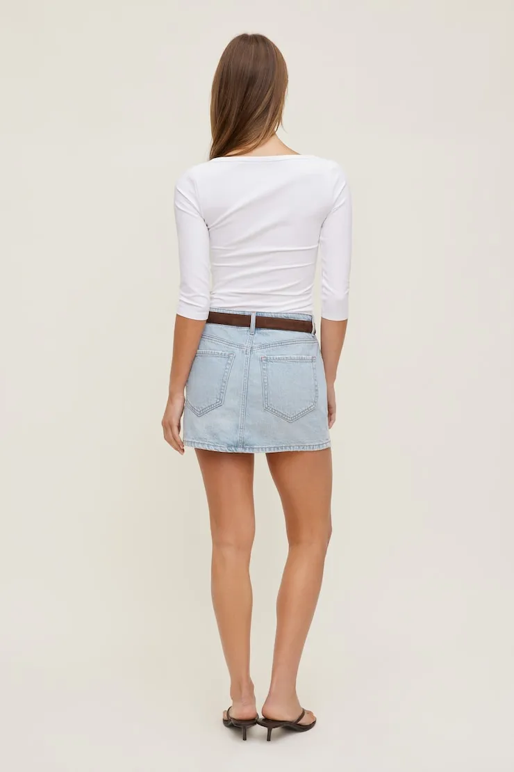 Gia Denim Mini Skort - Dynamite - Blue - Women Clothing sold by Dynamite product image thumbnail 3