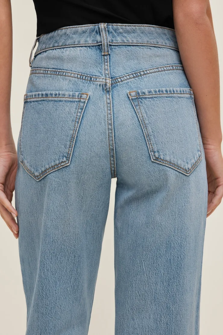Heidi High Rise Wide Leg Jeans - Dynamite - Blue - Women Clothing sold by Dynamite product image thumbnail 4