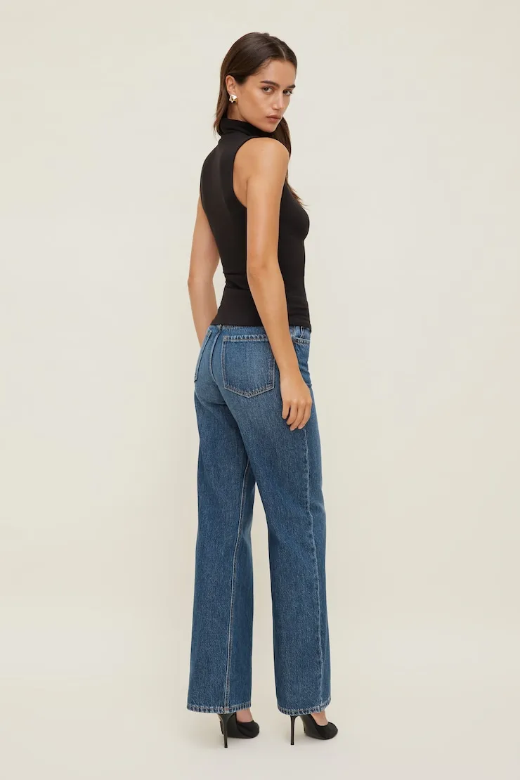 Heidi High Rise Wide Leg Jeans - Dynamite - Blue - Women Clothing sold by Dynamite product image thumbnail 4