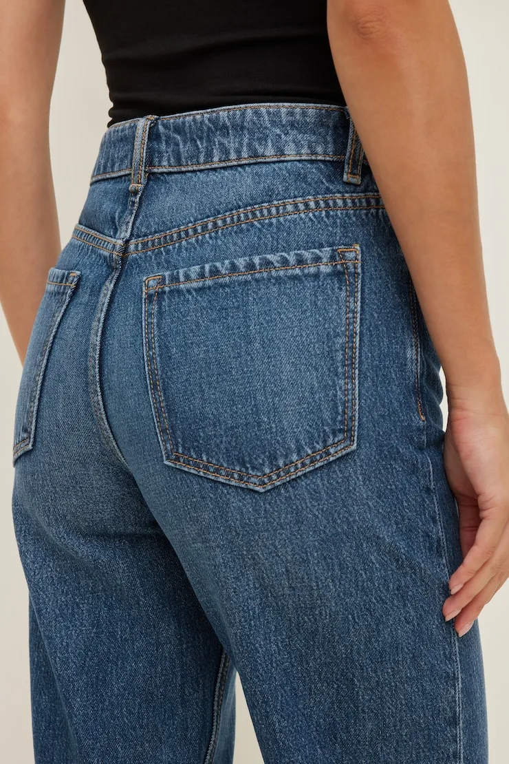 Heidi High Rise Wide Leg Jeans - Dynamite - Blue - Women Clothing sold by Dynamite product image thumbnail 5