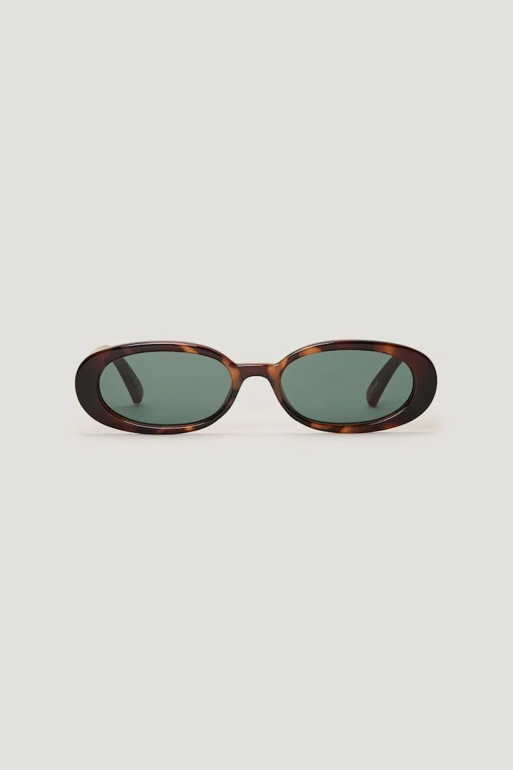 LE SPECS | Outta Love Oval Sunglasses - Dynamite - Brown - Women Clothing sold by Dynamite