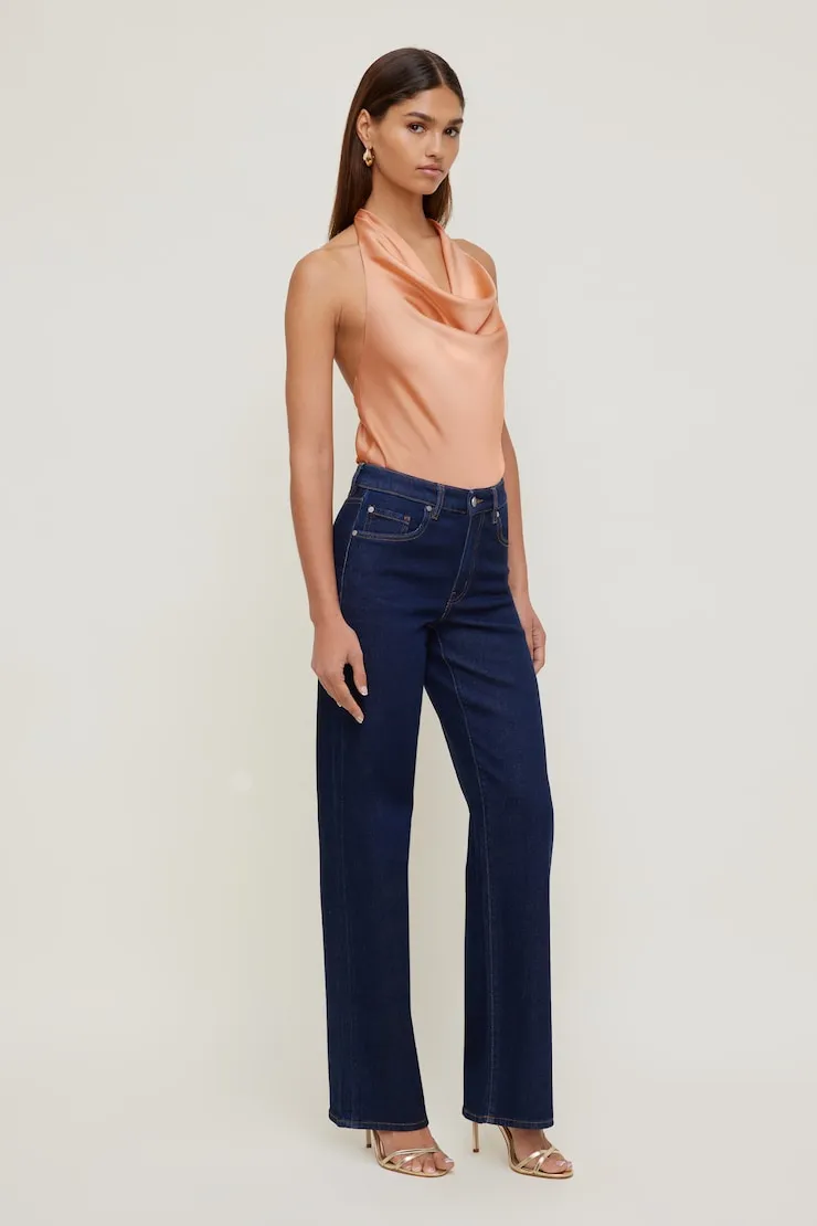 Heidi Stretch High Rise Wide Leg Jeans - Dynamite - Blue - Women Clothing sold by Dynamite