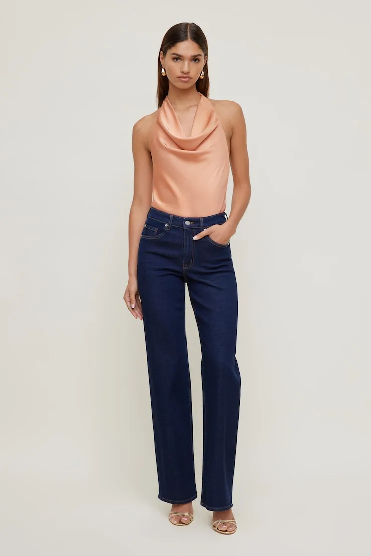 Heidi Stretch High Rise Wide Leg Jeans - Dynamite - Blue - Women Clothing sold by Dynamite product image thumbnail 3