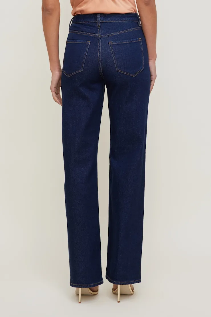 Heidi Stretch High Rise Wide Leg Jeans - Dynamite - Blue - Women Clothing sold by Dynamite product image thumbnail 5