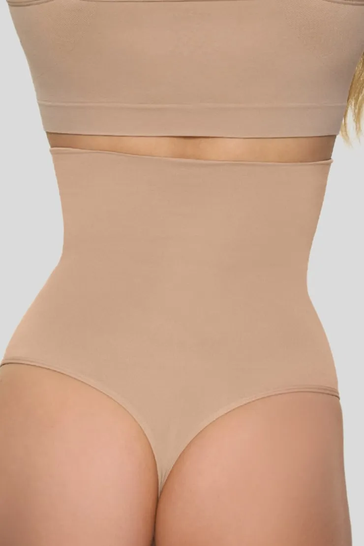 BOOMBA | High-Waisted Shapers - Dynamite - Beige - Women Clothing sold by Dynamite product image thumbnail 5