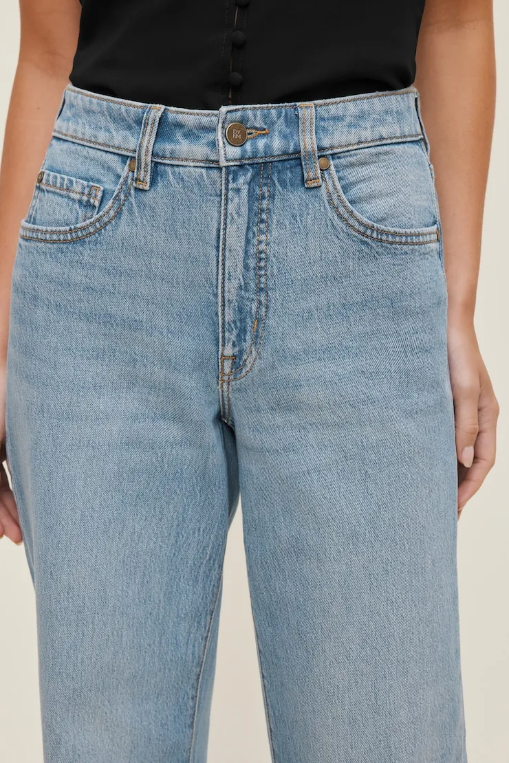 Heidi High Rise Wide Leg Jeans - Dynamite - Blue - Women Clothing sold by Dynamite product image thumbnail 5