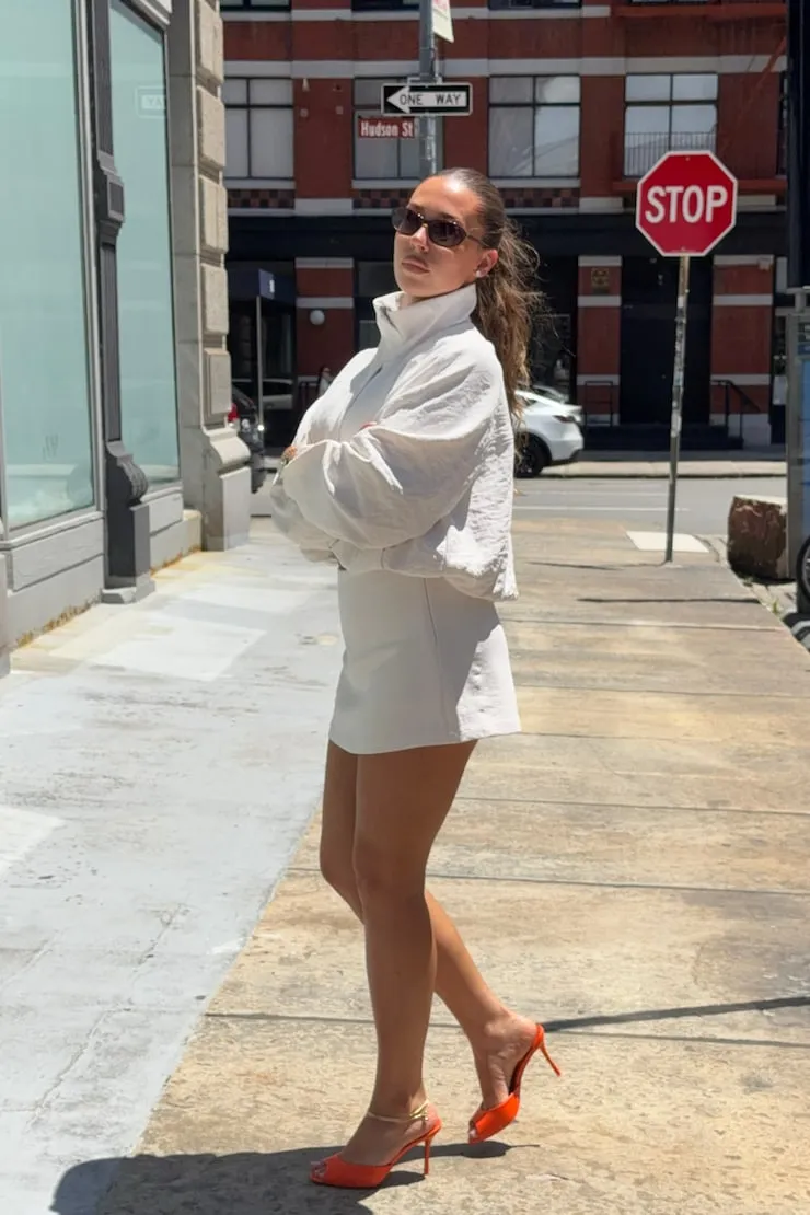 Stacie Airflow Mini Skort - Dynamite - White - Women Clothing sold by Dynamite product image thumbnail 3