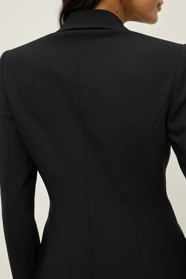 Sloane Blazer Romper Mini Dress - Dynamite - Black - Women Clothing sold by Dynamite product image thumbnail 5