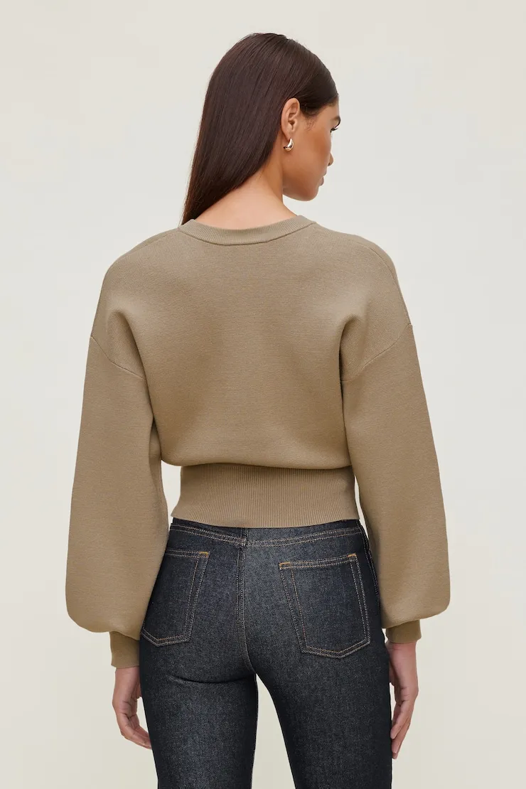Bea Crewneck Sweater - Dynamite - Beige - Women Clothing sold by Dynamite product image thumbnail 3