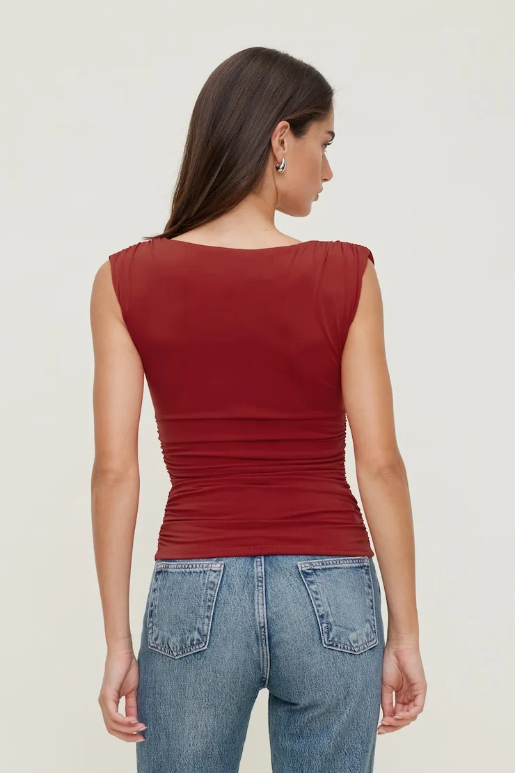 Sculpt Plunge Tank Top - Dynamite - Red - Women Clothing sold by Dynamite product image thumbnail 2