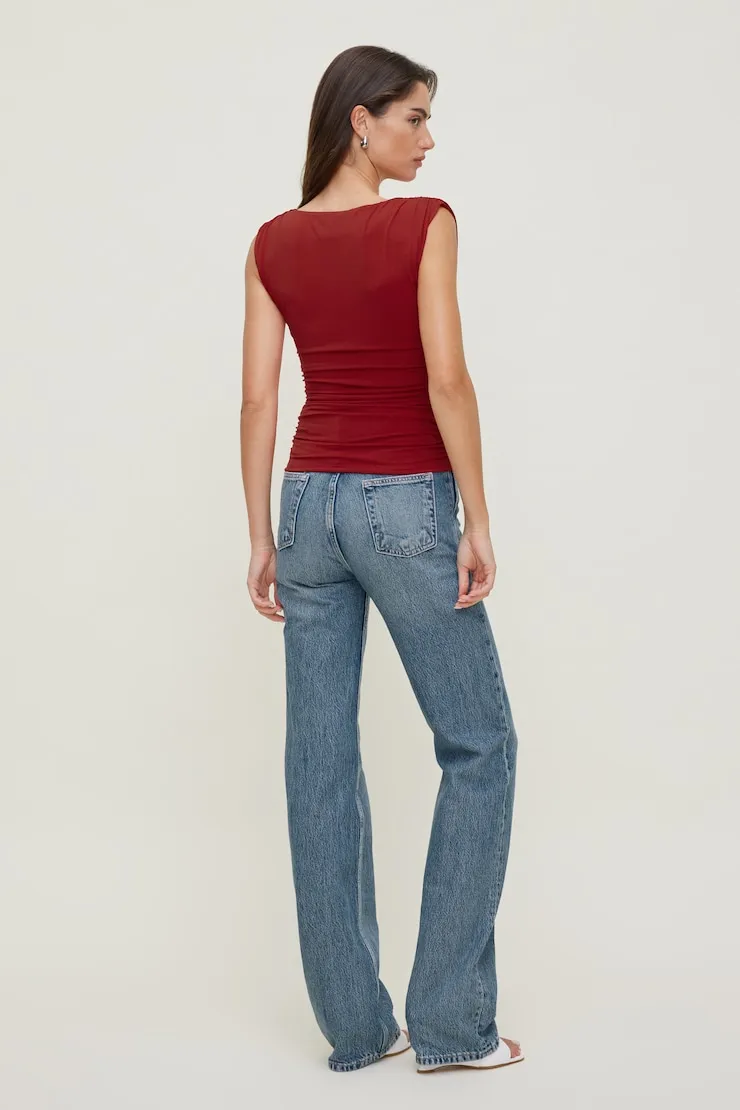 Sculpt Plunge Tank Top - Dynamite - Red - Women Clothing sold by Dynamite product image thumbnail 4