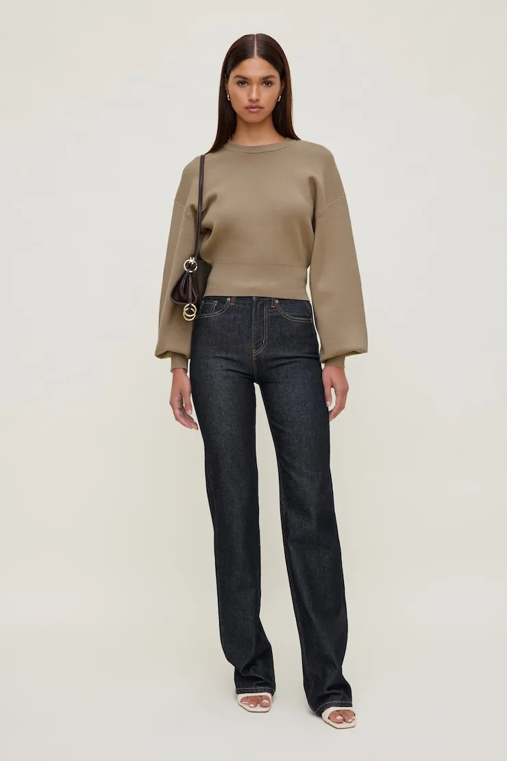 Bea Crewneck Sweater - Dynamite - Beige - Women Clothing sold by Dynamite product image thumbnail 4
