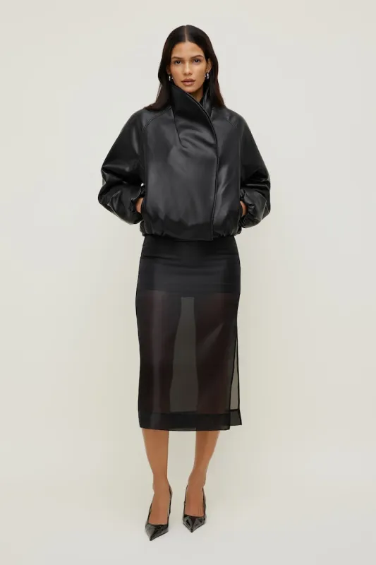 Organza Midi Skirt - Dynamite - Black - Women Clothing made by Dynamite