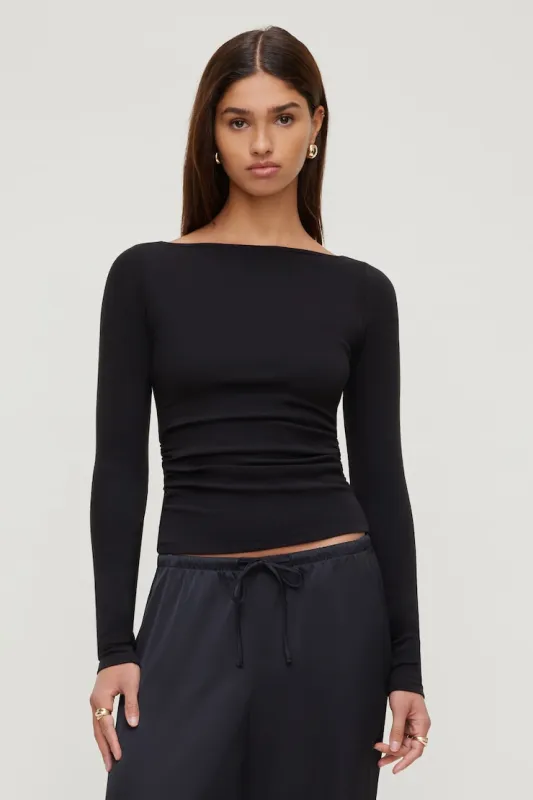 Stella Long Sleeve T Shirt - Dynamite - Black - Women Clothing made by Dynamite