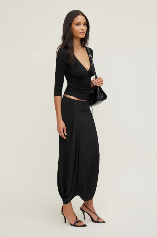 Sculpt Twisted Midi Skirt - Dynamite - Black - Women Clothing made by Dynamite