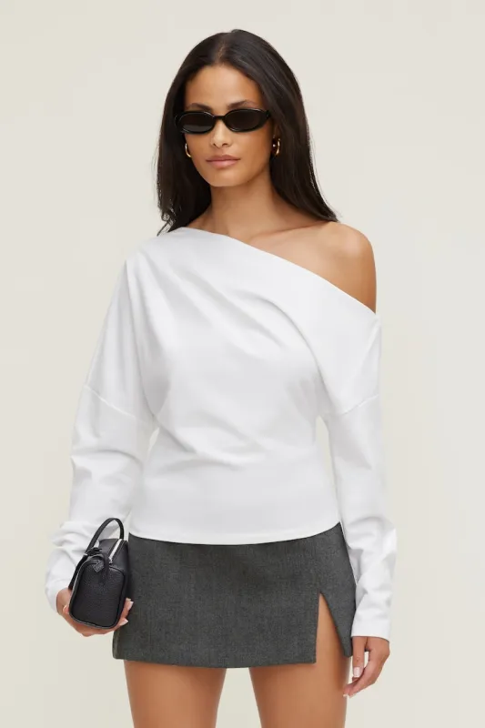 Alexa Long Sleeve T Shirt - Dynamite - White - Women Clothing made by Dynamite