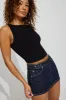 Belted Denim Micro Skort sold by Garage