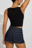 Belted Denim Micro Skort sold by Garage