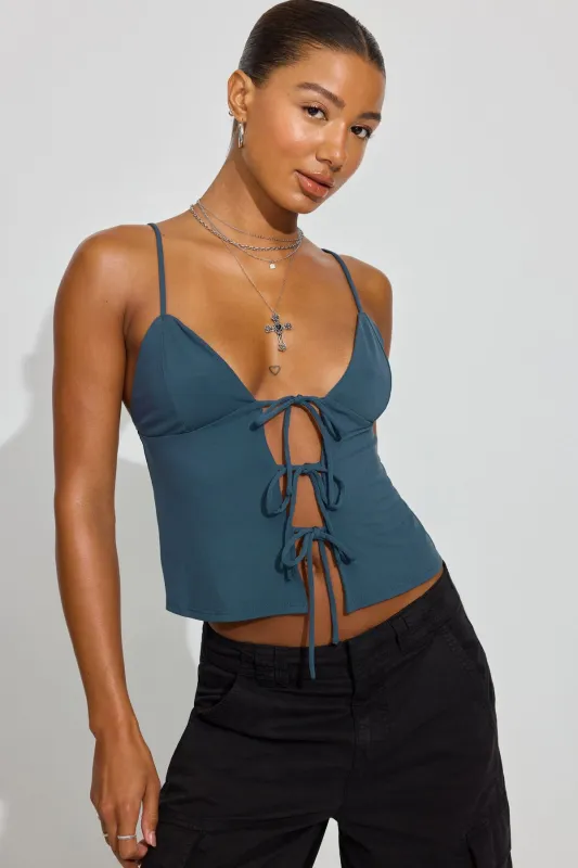 Tie Front Cami Top sold by Garage