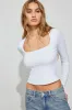 Portia Square Neck Long Sleeve Top sold by Garage