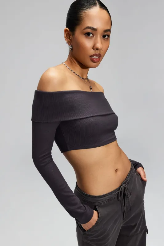 Kayla Foldover Off Shoulder Top sold by Garage