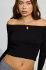 Off Shoulder Long Sleeve Top sold by Garage