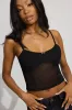 Rosette Mesh Cami Top sold by Garage