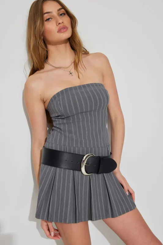 Pleated Drop Waist Mini Dress sold by Garage