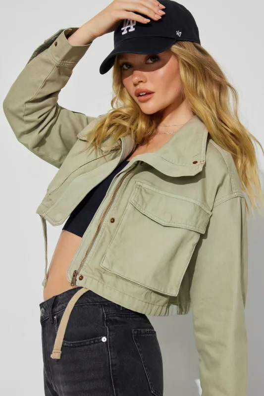 Crop Utility Jacket sold by Garage