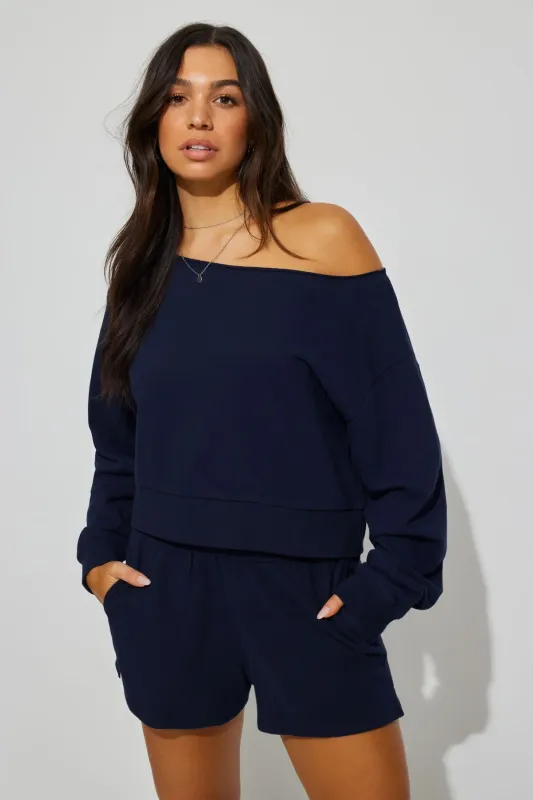 SoftTerry Off Shoulder Sweatshirt sold by Garage
