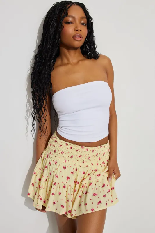 Smocked Mini Skort sold by Garage