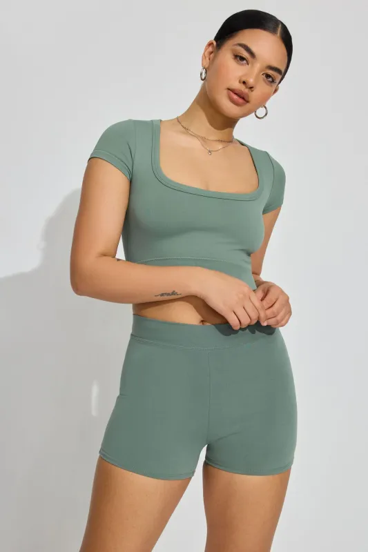 High Rise Booty Short sold by Garage
