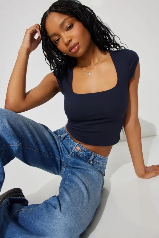 Portia Square Neckline Tee sold by Garage