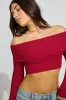 Kayla Foldover Off Shoulder Top sold by Garage