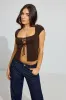 Tie Front Flyaway Top sold by Garage