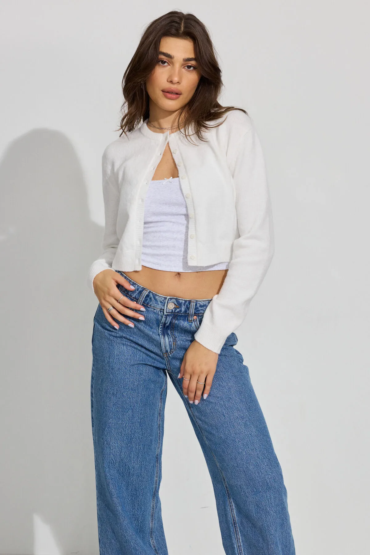 Spongy Button Up Cardigan sold by Garage