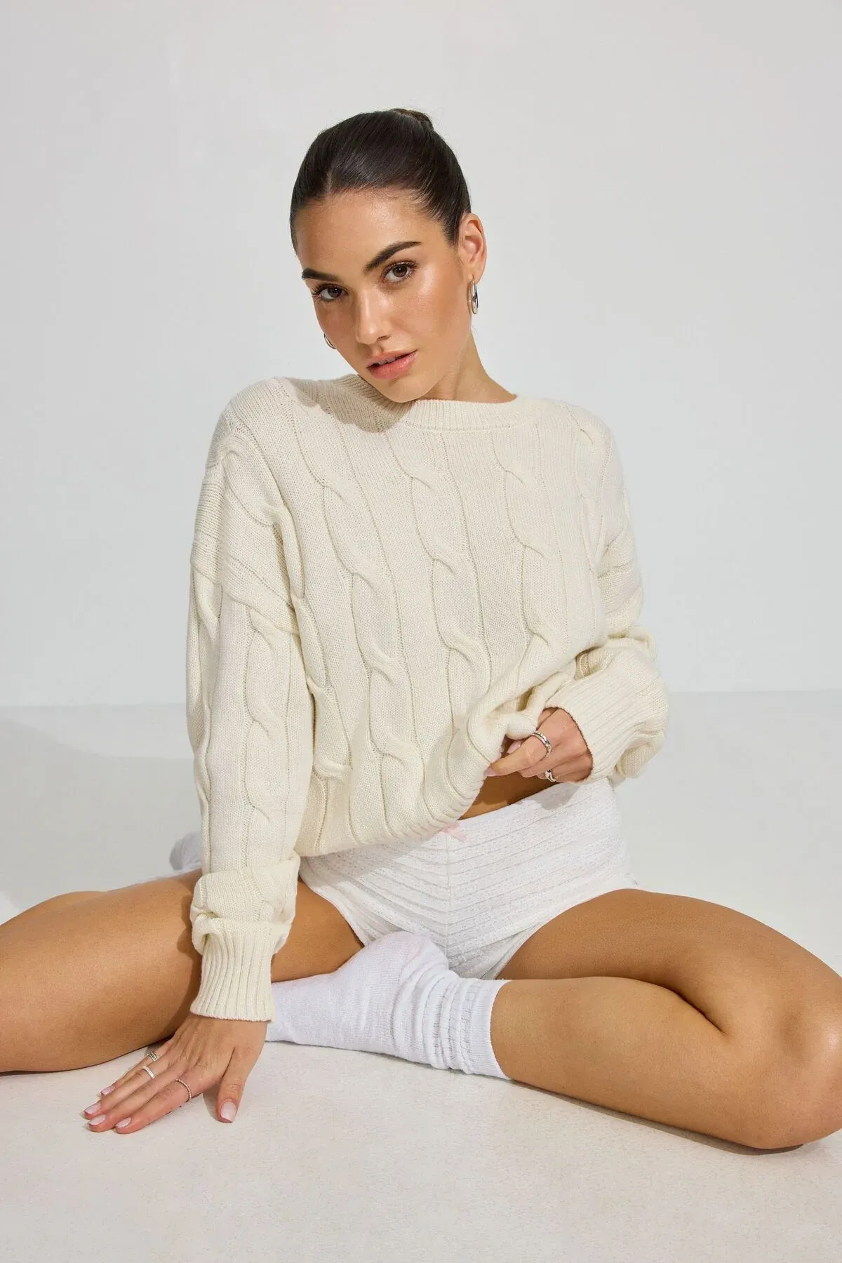 Oversized Cable Sweater sold by Garage