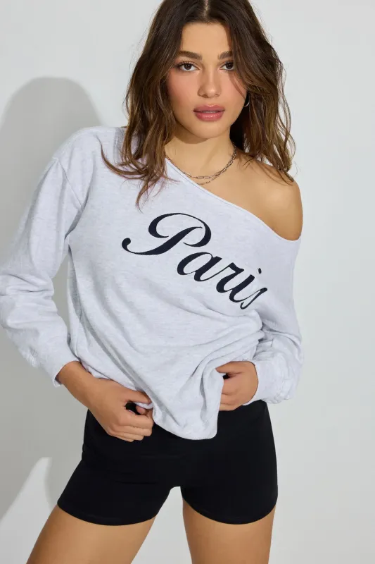 SoftTerry Off Shoulder Sweatshirt sold by Garage