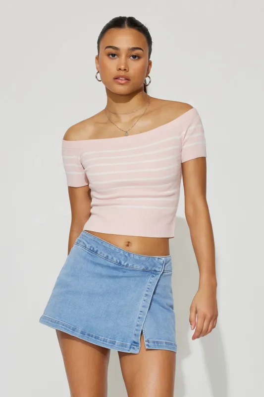 Denim Wrap Skort made by Garage