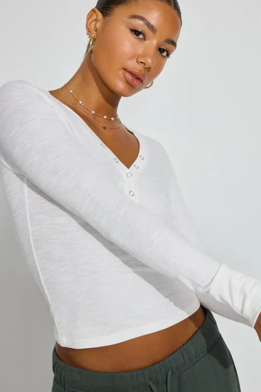 Henley Long Sleeve T Shirt sold by Garage
