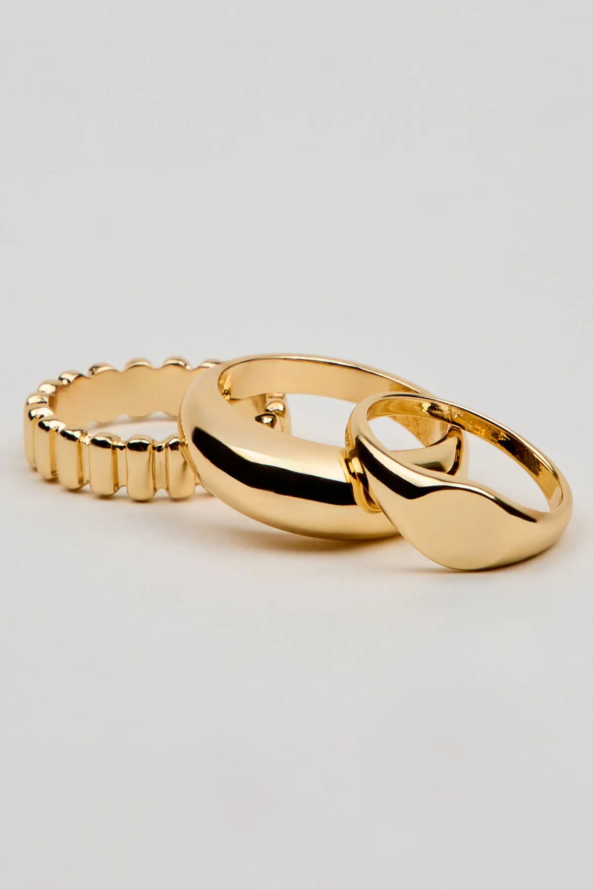 Set of 3 Signet Rings sold by Garage