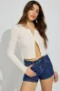 Denim Relaxed A-Line Shorts sold by Garage