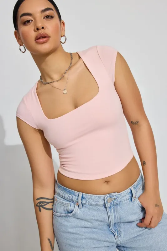 Portia Square Neckline Tee sold by Garage