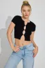 Short Sleeve Peakaboo Top sold by Garage