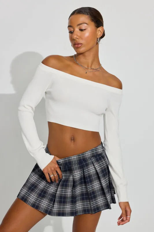 Nicole Pleated Micro Skort sold by Garage