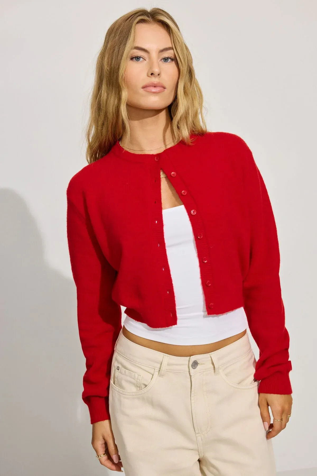 Spongy Button Up Cardigan sold by Garage