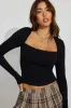 Vanessa Square Neck Top sold by Garage