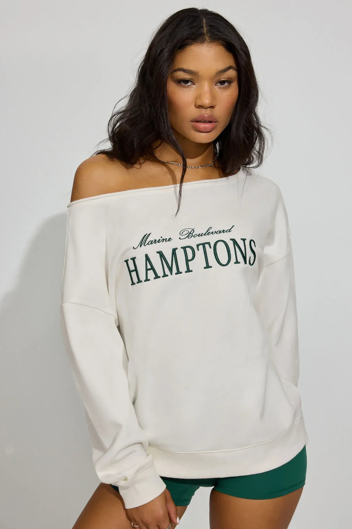 SoftTerry Off Shoulder Sweatshirt sold by Garage