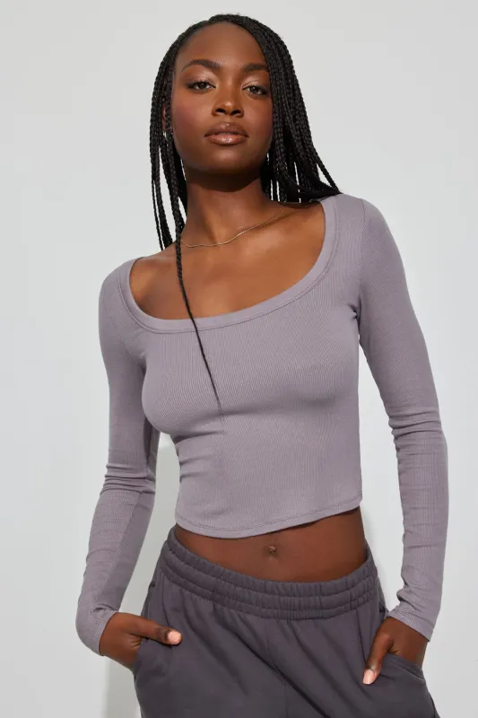 Pamela Long Sleeve Scoop Neck Top sold by Garage