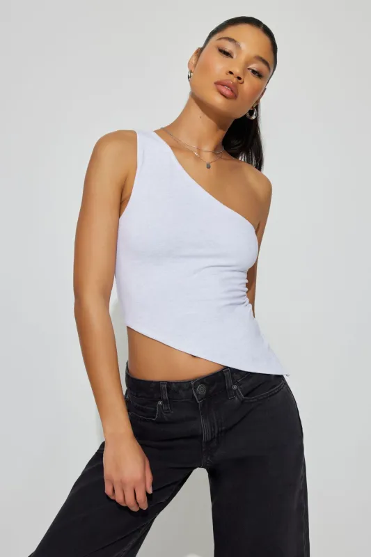 Asymmetric Off Shoulder Tank Top sold by Garage